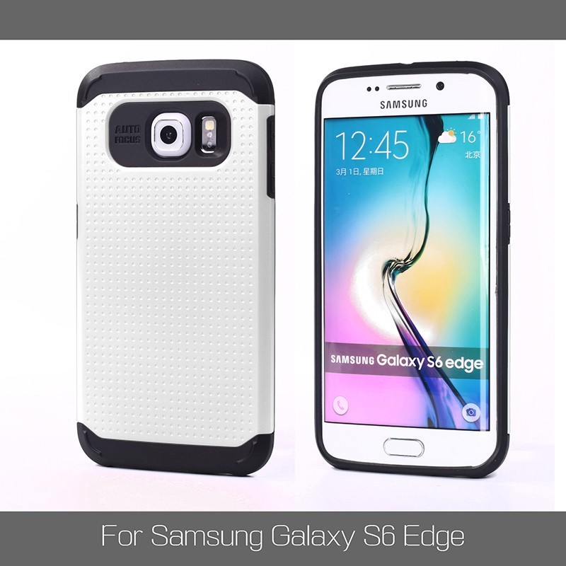 cerveza negra Desagradable compañerismo Funda tipo Slim Armor para Samsung Galaxy S6 Edge Blanco