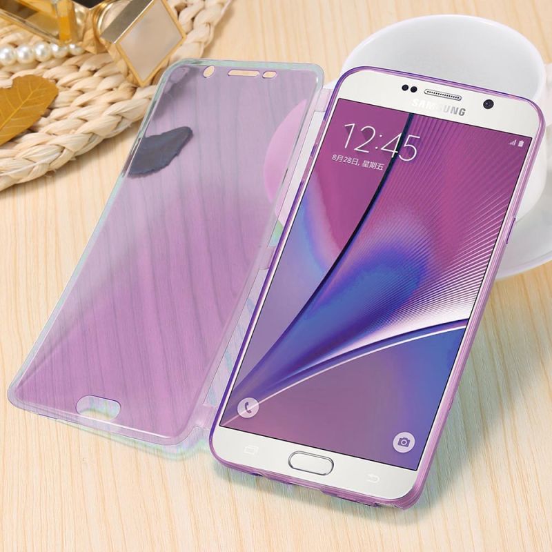 Funda con Tapa de TPU para Samsung Galaxy Note 5 Rosa