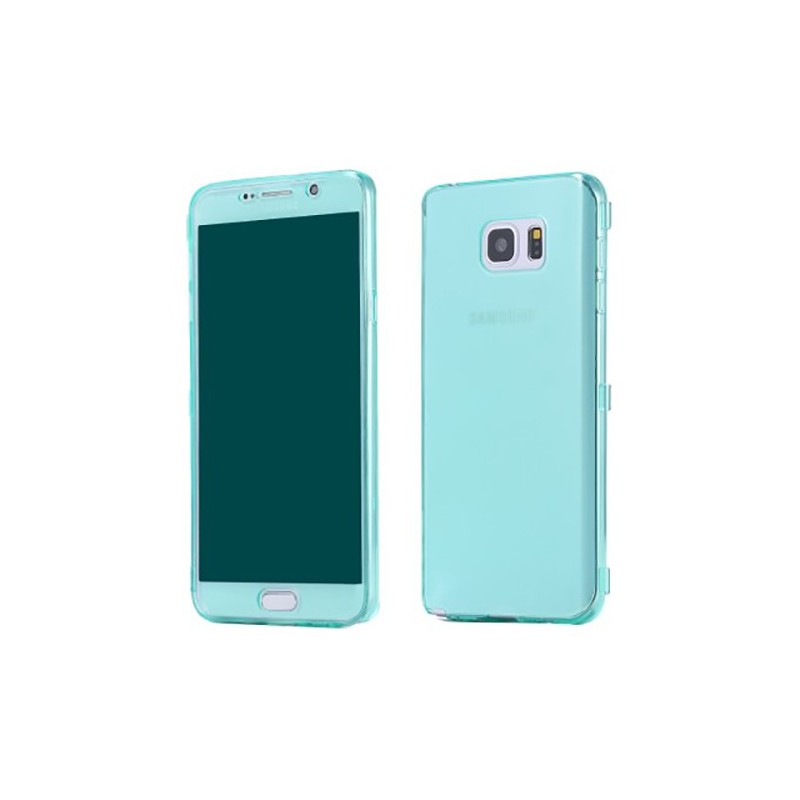Funda con Tapa de TPU para Samsung Galaxy Note 5 Verde Turquesa