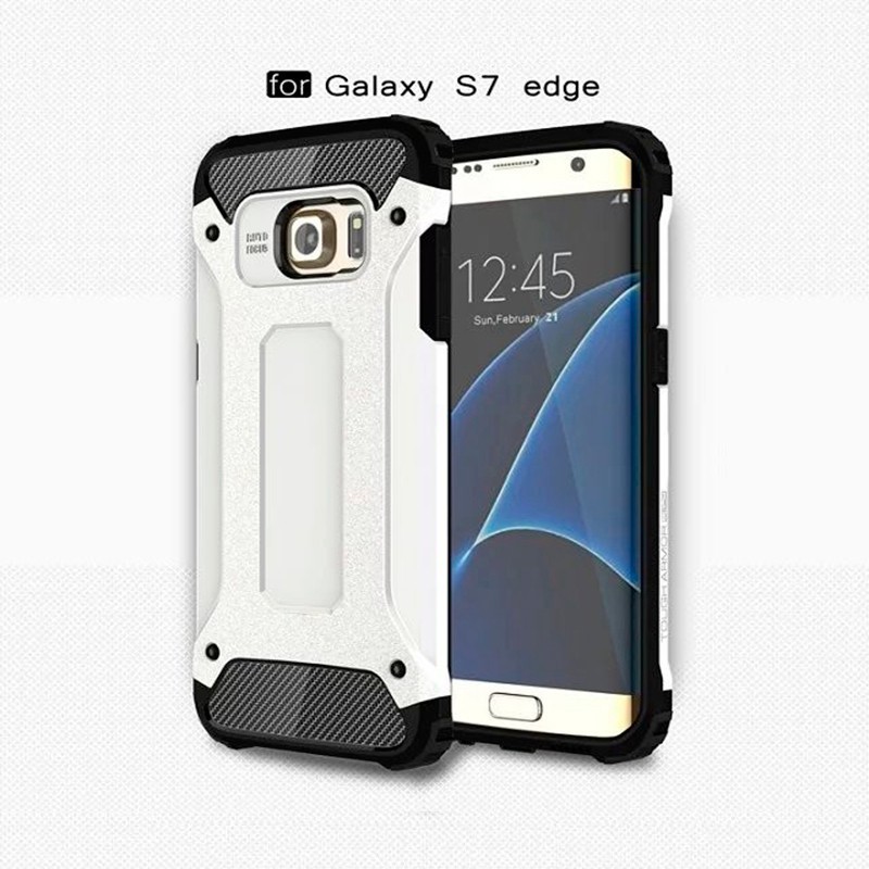 Funda tipo Tough Armor Tech para Samsung Galaxy S7 Edge Blanco