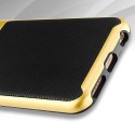 Funda de TPU + PC Hibrida con bumper para iPhone 6 y 6S Dorado - Oro 