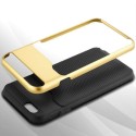 Funda de TPU + PC Hibrida con bumper para iPhone 6 y 6S Dorado - Oro 