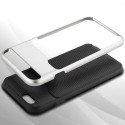 Funda de TPU + PC Hibrida con bumper para iPhone 6 Plus y 6S Plus Plata