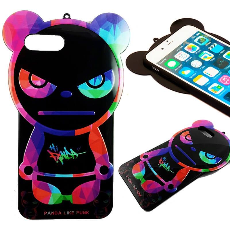 Funda TPU Oso Panda Like Punk para iPhone 7 Halloween Silicona Colores