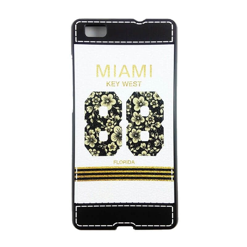 Funda TPU con relieve Miami Key West 88 Florida Huawei P8 Lite Blanco