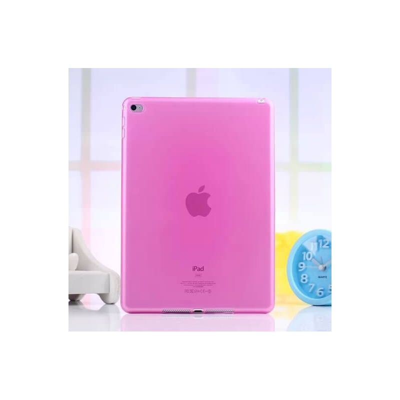 Funda TPU iPad Air 2 / iPad 6 Silicona flexible Rosa Semi transparente