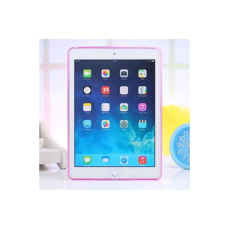 Funda TPU iPad Air 2 / iPad 6 Silicona flexible Rosa Semi transparente
