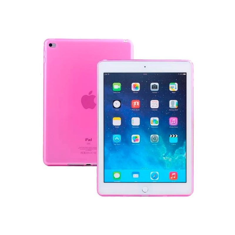 Funda TPU iPad Air 2 / iPad 6 Silicona flexible Rosa Semi transparente