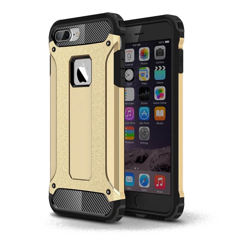 Funda tipo Tough Armor Tech todo terreno para iPhone 7 Plus Oro