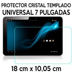 Protector Cristal Templado Universal Tablet de 7 Pulgadas 18 x 10,05cm