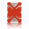Funda Universal Silicona Soporte para Tablet de 9 a 12 Pulgadas Rojo