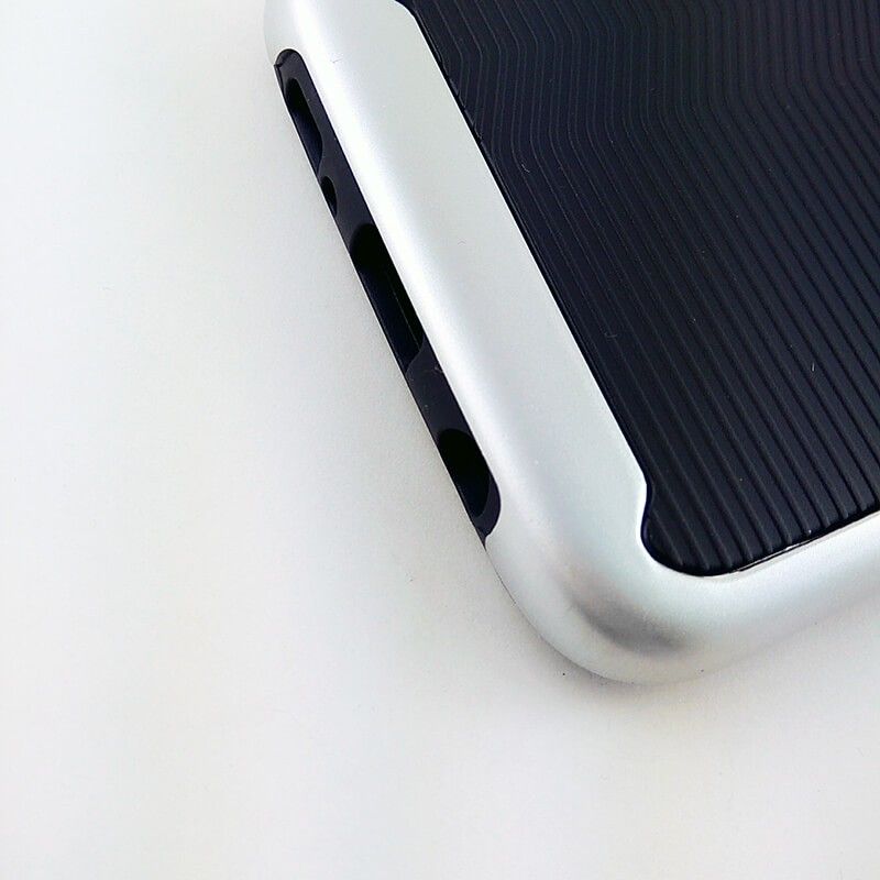 Funda de TPU + PC Hybrid con bumper para Samsung Galaxy S7 Plata