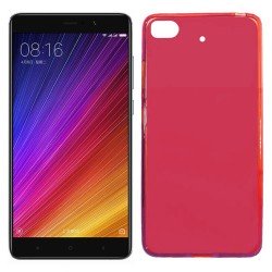 Funda de silicona semitransparente para Xiaomi Mi 5S Rojo
