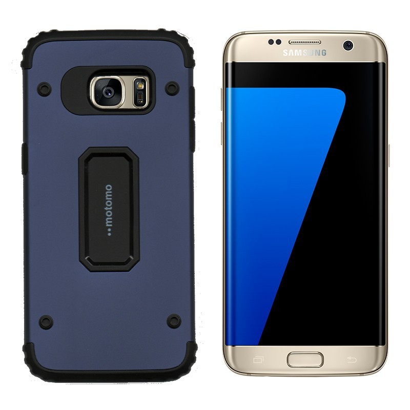 Funda trasera de Metal y TPU Motomo Shell Azul, Samsung Galaxy S7 Edge