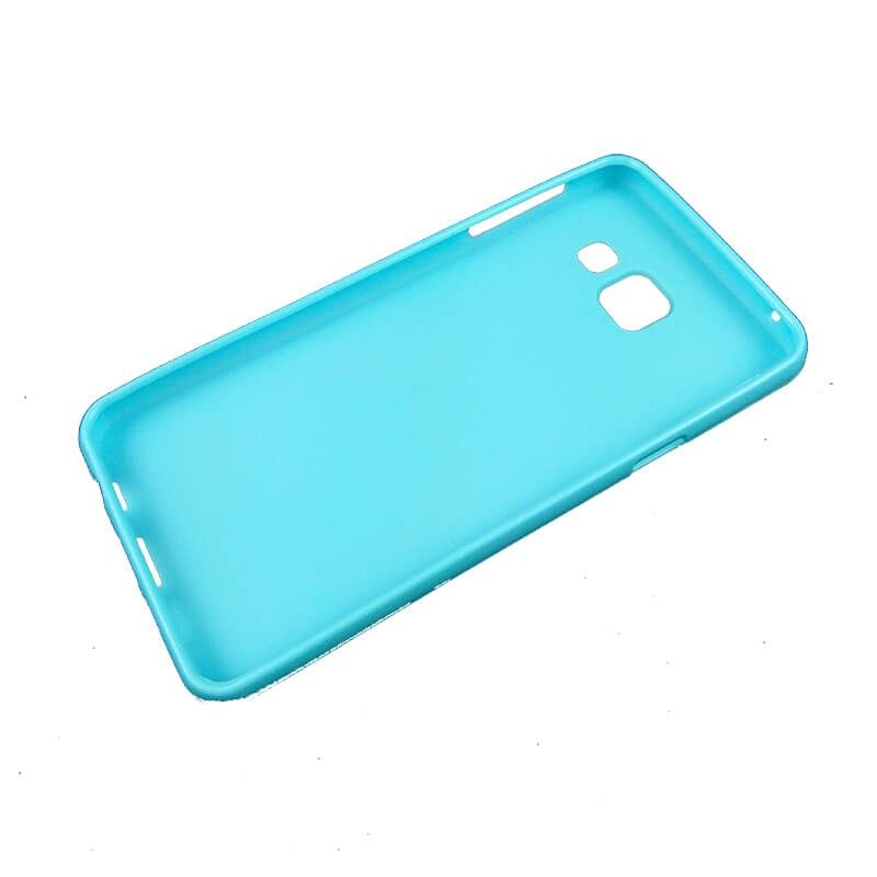 Funda de TPU para Samsung Galaxy A3 2016 frase Huevo Silicona Azul