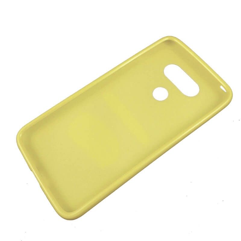 Funda de TPU para LG G5 frase y dibujo Sobadisimo Silicona Amarillo