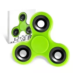 Fidget Spinner de Colores, Peonza dedo de tres puntas Antiestrés Verde