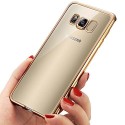 Funda TPU Transparente Samsung Galaxy S8 con Borde Dorado Metalizado