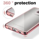 Funda TPU Transparente Samsung Galaxy S8 Plus Borde Rosa Metalizado