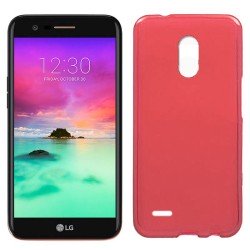 Funda de TPU Mate Lisa para LG K10 2017 Silicona Flexible Rojo