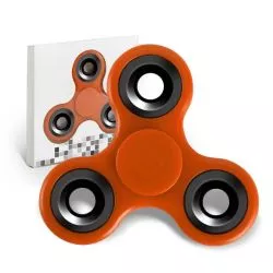 Fidget Spinner, Peonza dedo de tres puntas Antiestrés Naranja