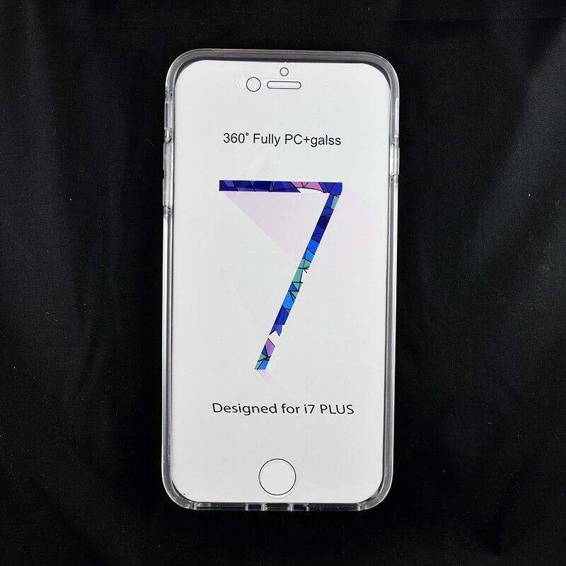 Funda TPU Doble 360 Frontal Trasera Sin Puntos para iPhone 7 Plus