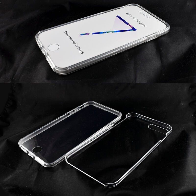Funda TPU Doble 360 Frontal Trasera Sin Puntos para iPhone 7 Plus