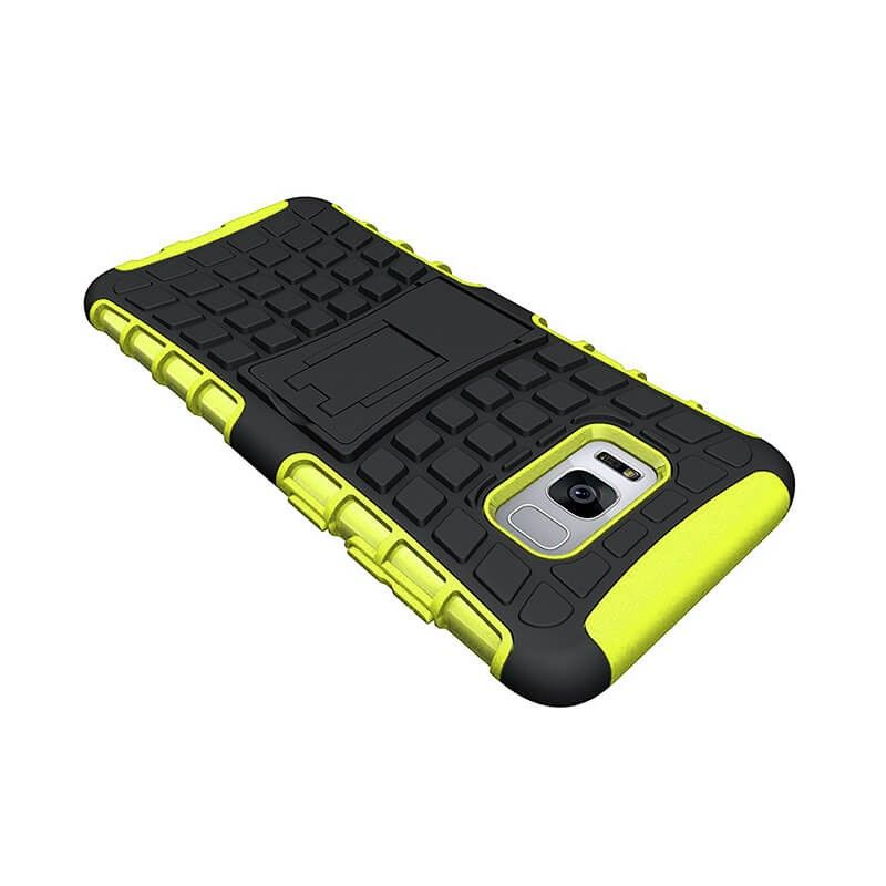 Funda Forcell Panzer híbrida Verde con soporte Samsung Galaxy S8 Plus