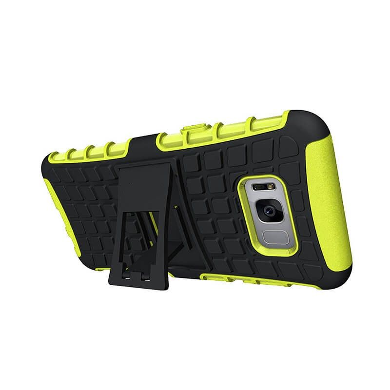 Funda Forcell Panzer híbrida Verde con soporte Samsung Galaxy S8 Plus
