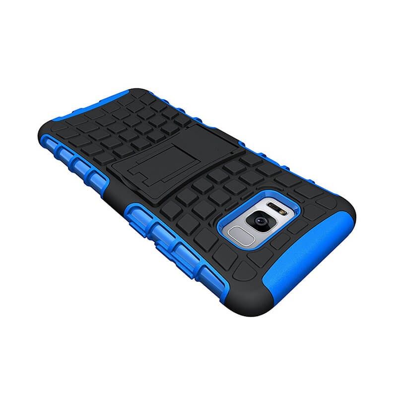 Funda Forcell Panzer híbrida Azul con soporte Samsung Galaxy S8 Plus