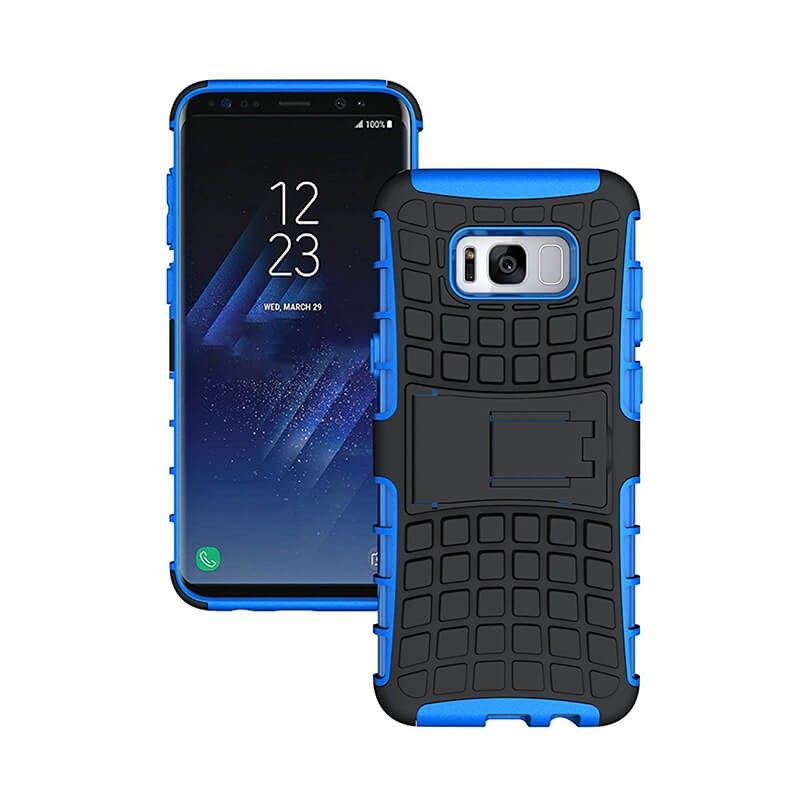 Funda Forcell Panzer híbrida Azul con soporte Samsung Galaxy S8 Plus