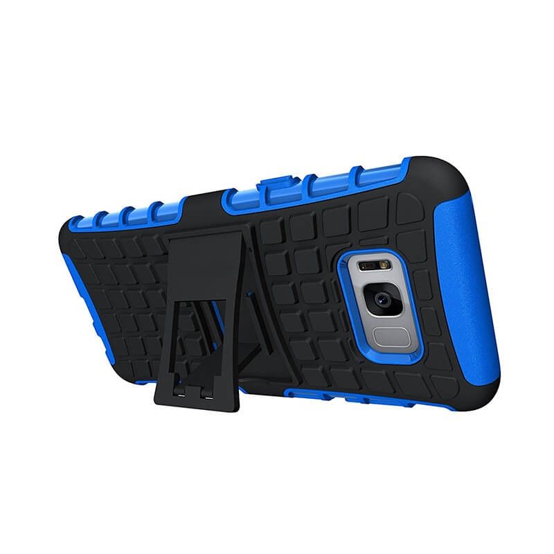 Funda Forcell Panzer híbrida Azul con soporte Samsung Galaxy S8 Plus