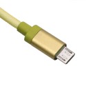 Cable Micro Usb Metal de Carga y Datos para Móvil y Tablet - Dorado