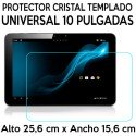 Protector Cristal Templado Universal Tablets 10 Pulgadas 25,6 x 15,6cm
