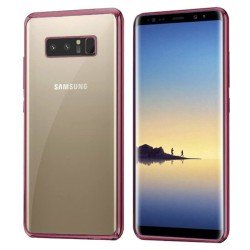 Funda TPU Transparente Borde Oro rosa cromado - Samsung Galaxy Note 8