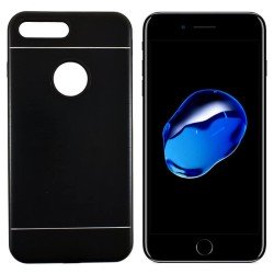 Funda trasera Metal, Aluminio y TPU para iPhone 7 Plus / 8 Plus Negro