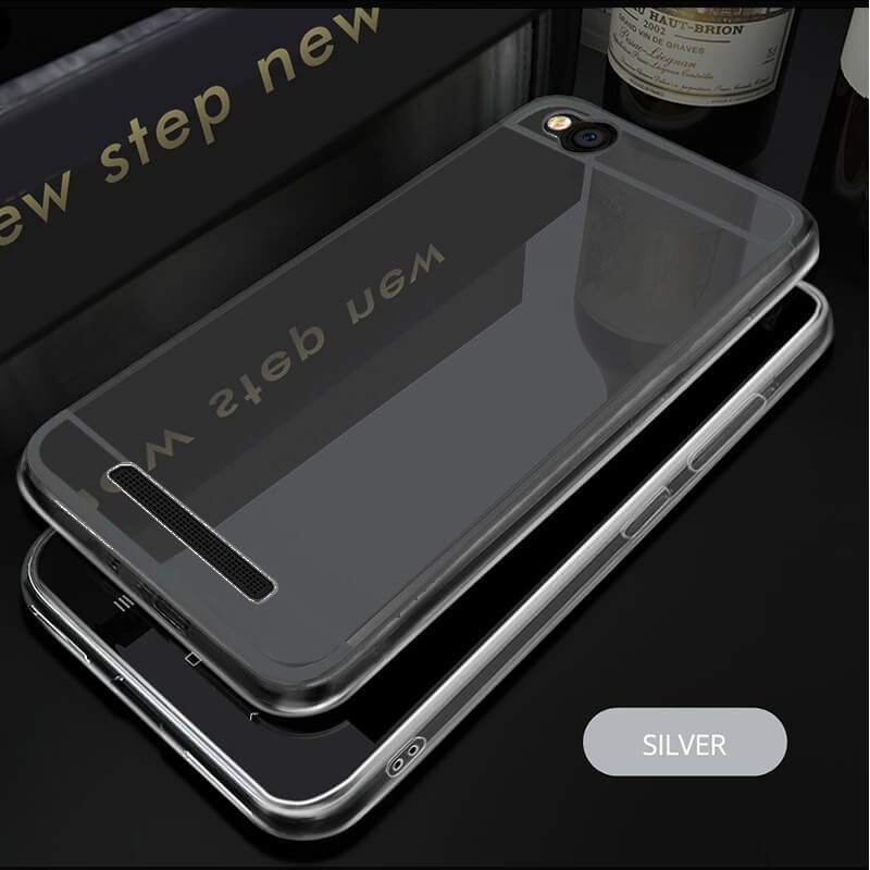 Funda Mirror Gel TPU efecto Espejo para Xiaomi Redmi 4A Gris