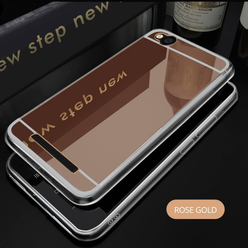 Funda Mirror Gel TPU efecto Espejo para Xiaomi Redmi 4A Oro Rosa