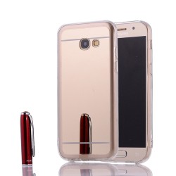 Funda Mirror Gel TPU efecto Espejo para Samsung Galaxy A3 2017 Dorado