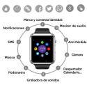 Smartwatch A1 Bluetooth con Cámara, Altavoz, Micrófono y Sim Negro