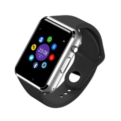 Smartwatch A1 Bluetooth con Cámara, Altavoz, Micrófono y Sim Negro