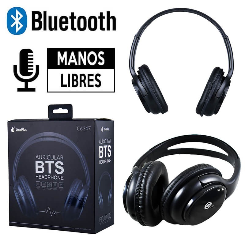 Cascos / Auriculares de diadema Bluetooth Manos Libres One Plus Negro