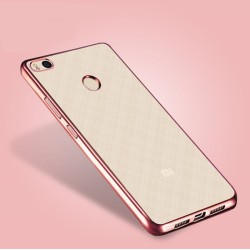 Funda de TPU con Borde Cromado Metalizado Rosa - Xiaomi Redmi 4X