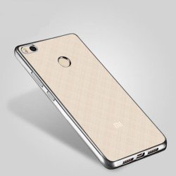 Funda de TPU con Borde Cromado Metalizado Plata - Xiaomi Redmi 4X