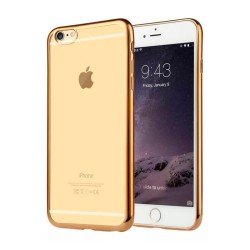 Funda de TPU con Borde Cromado Metalizado Oro - iPhone 6 Plus