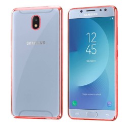 Funda de TPU Borde Cromado Metalizado Rosa - Samsung Galaxy J5 2017