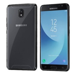 Funda de TPU Borde Cromado Metalizado Negro - Samsung Galaxy J7 2017