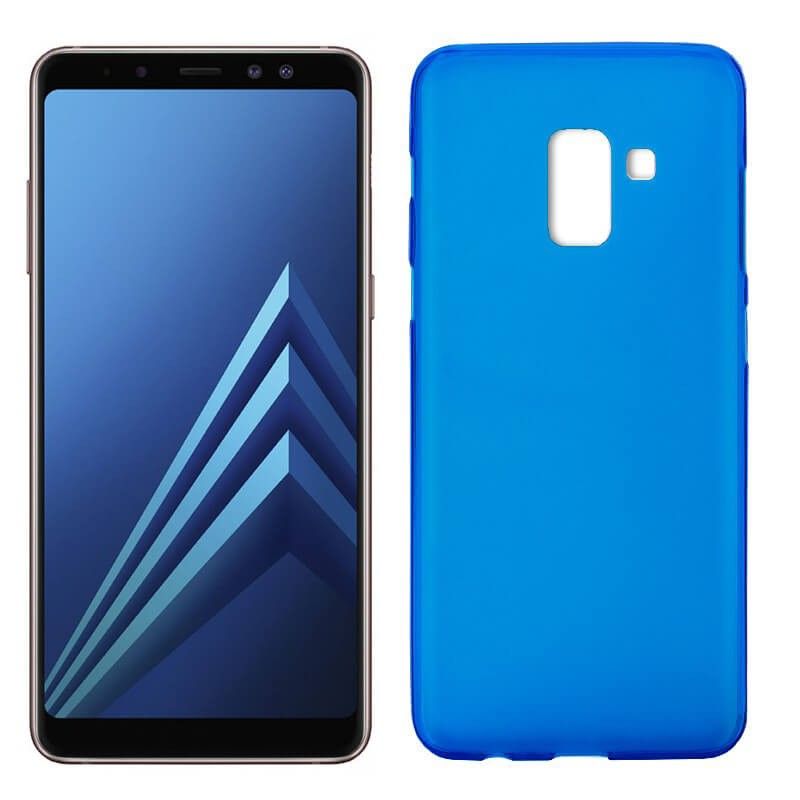 Funda TPU Mate Lisa Samsung Galaxy A8 2018 Silicona Flexible Azul