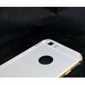 Funda metálica bumper y trasera policarbonato iPhone 6, 6S Plata
