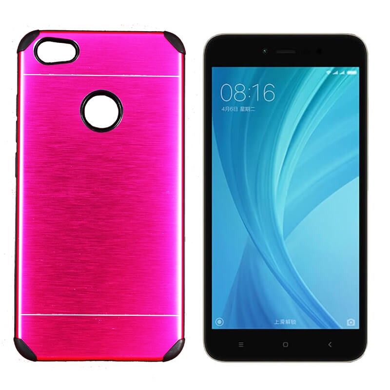 Funda trasera Metal, Aluminio y TPU Rosa - Xiaomi Redmi Note 5A Prime
